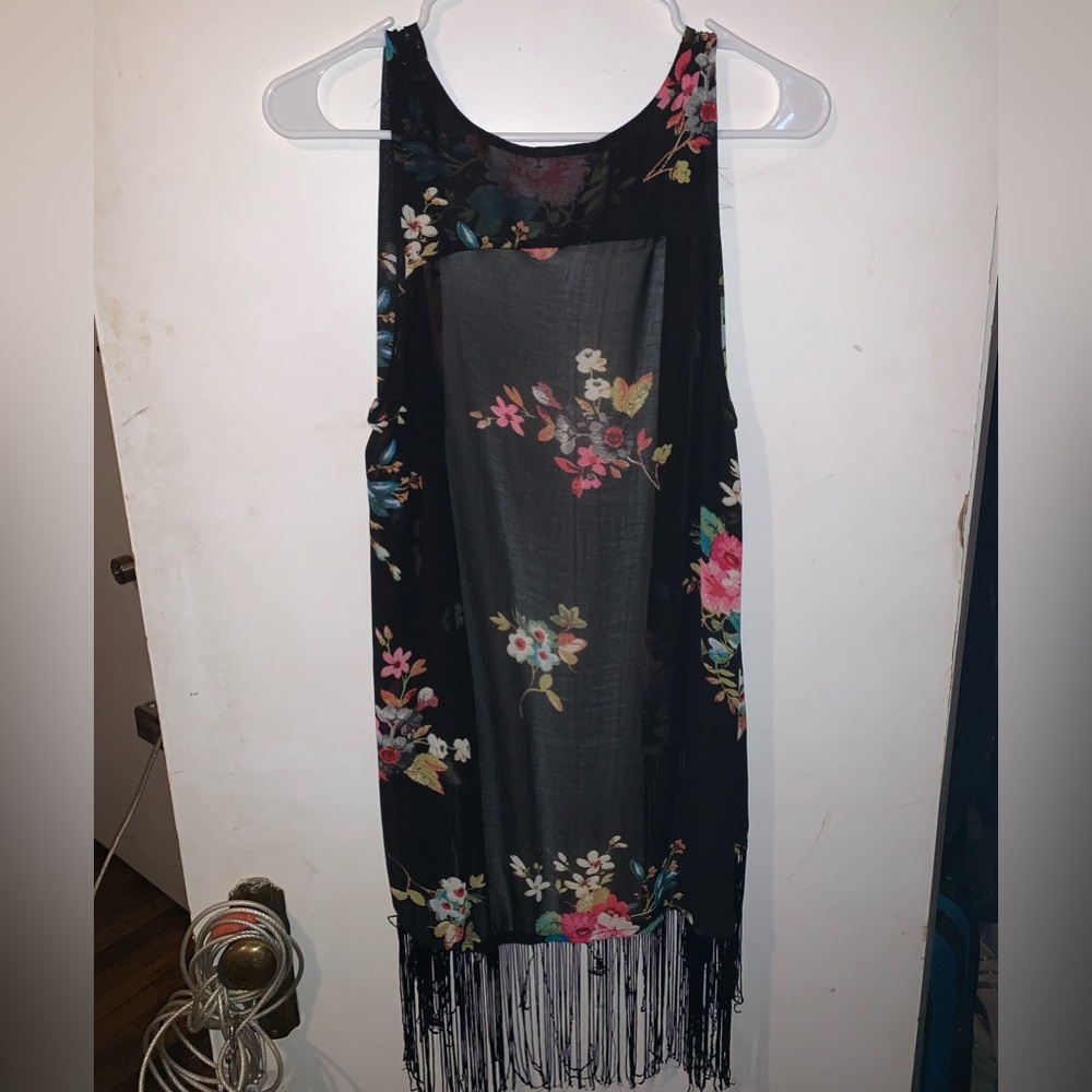 flower pattern cardigan/coverup
